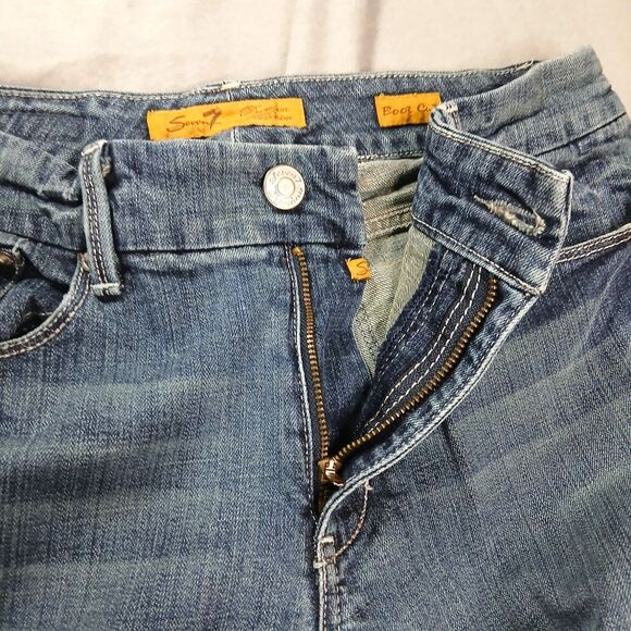 Seven7 Premium Bootcut Jeans Med Wash Classic Stretch Ctton Blnd Womens size: 10 - Picture 6 of 8